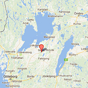 Skara ligger mellan Sveriges största sjö, Vänern och Sveriges näst största sjö, Vättern ...
